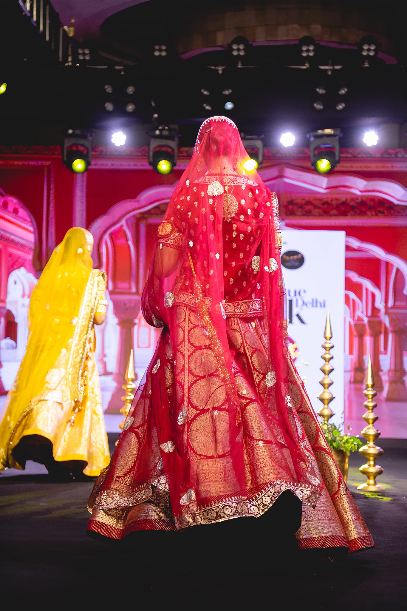 Red Banarsi Zari Handwoven Saree With Pure Odhana (Unstitched)