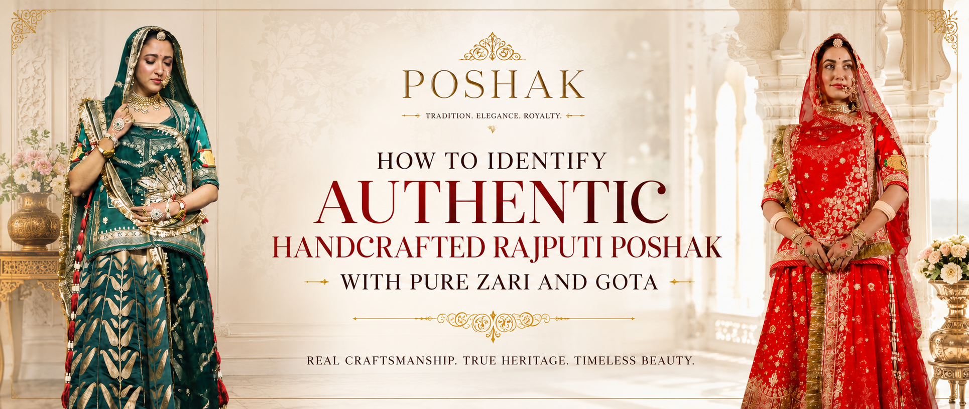 How to Identify Authentic Handcrafted Rajputi Poshak with Pure Zari and Gota