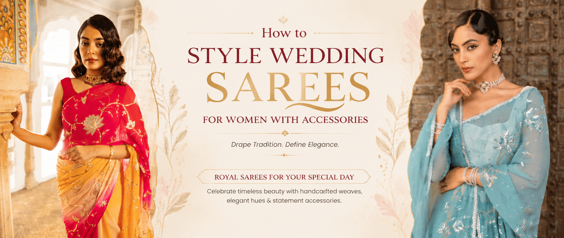How to Style Wedding Sarees for Women with Accessories