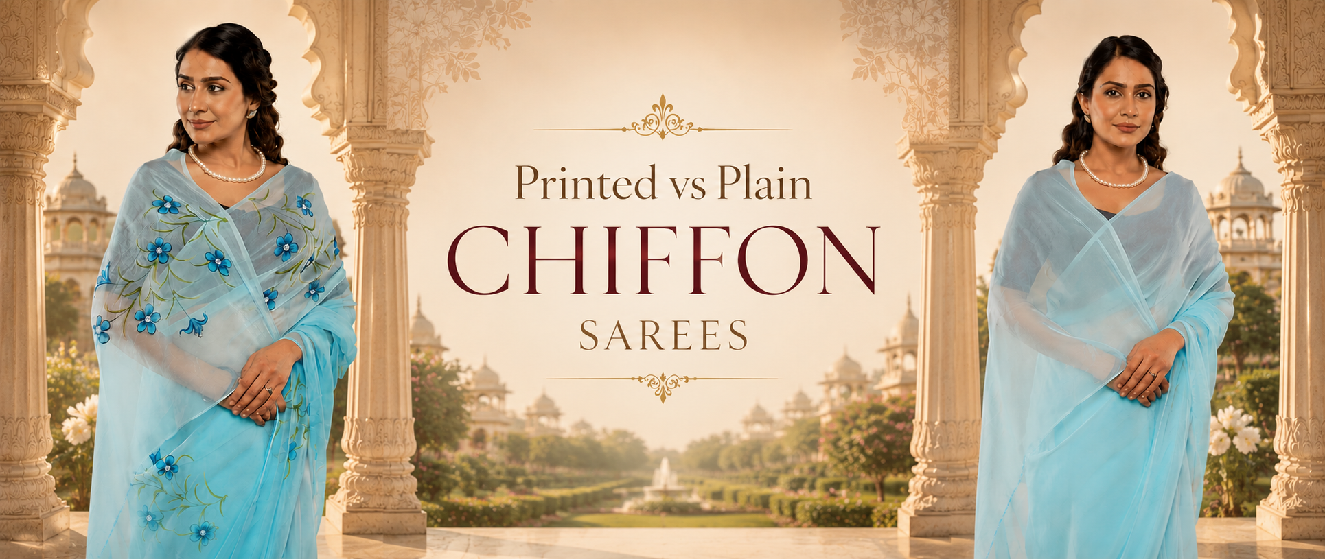Printed vs Plain Chiffon Sarees: Which Looks Better?