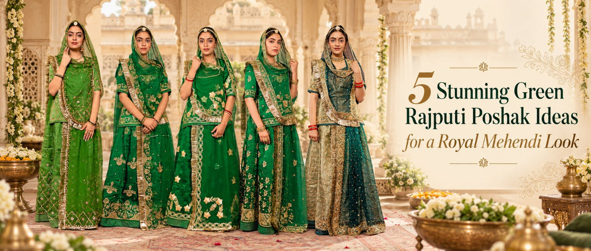 Green Rajputi Poshak