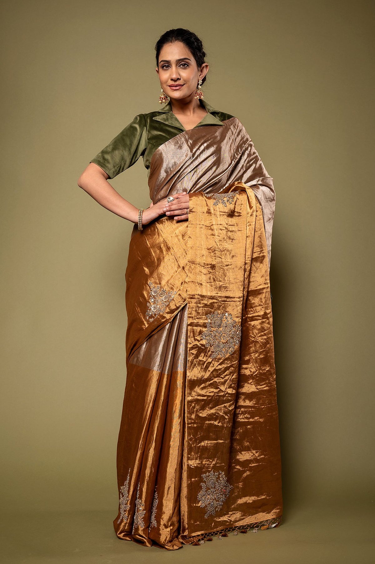 Tissue Vintage Work Saree