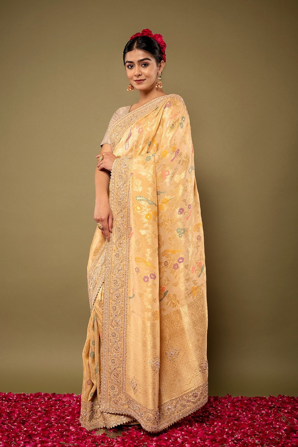 Pure Tissue Zardozi Work Saree