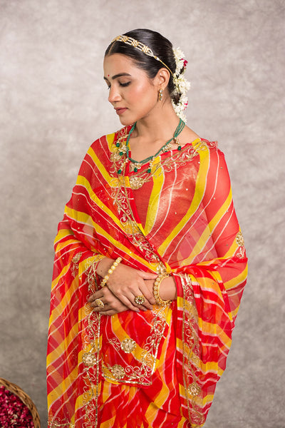 Phoolan Lehariya Saree