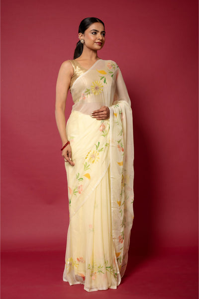Handpainted Rashida Saree