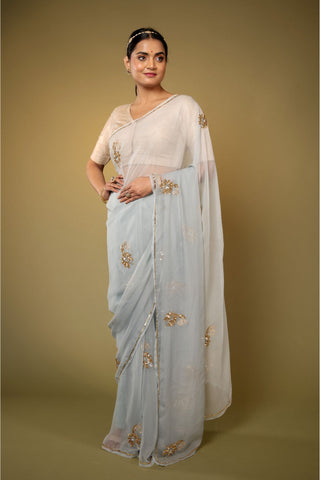 Swetah Sitara Chiffon Saree