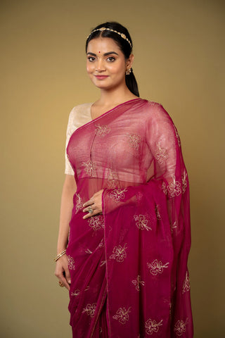 Jamuni  Manika Chiffon Sareee