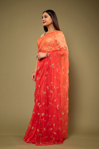 Viscose Chiffon Saree