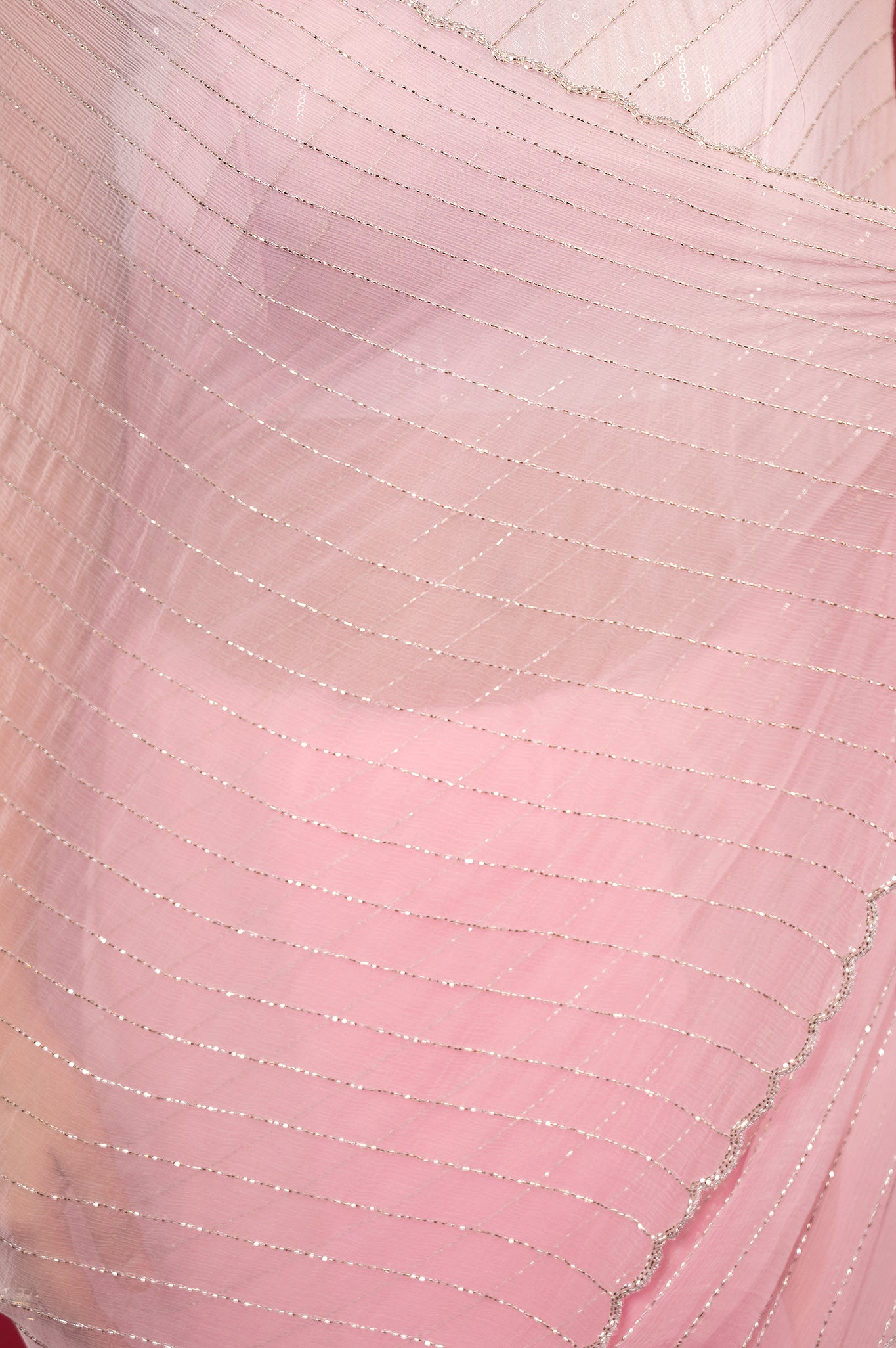 Viscose Chiffon Siquin Work Saree