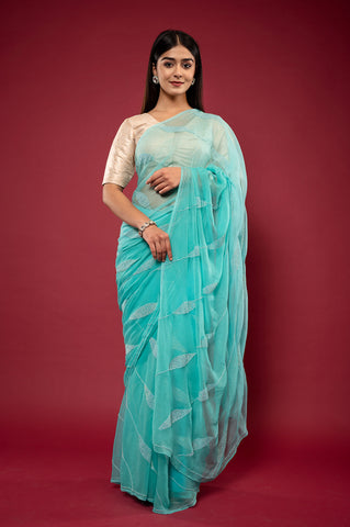 Viscose Chiffon Resham Saree