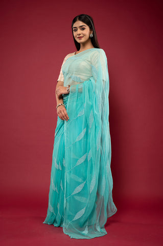 Viscose Chiffon Resham Saree