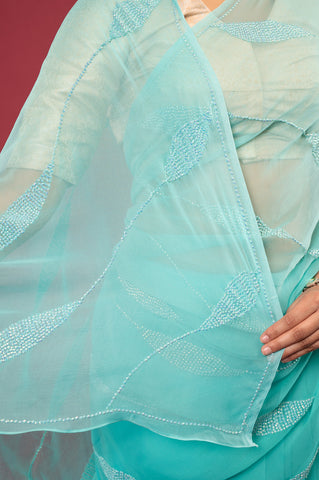 Viscose Chiffon Resham Saree