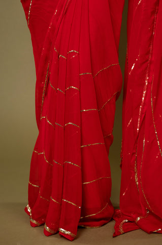 Viscose Chiffon Siquin Work Saree