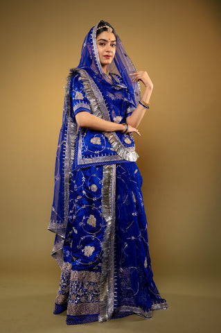 Satin Silk Neelima Rajputi Poshak