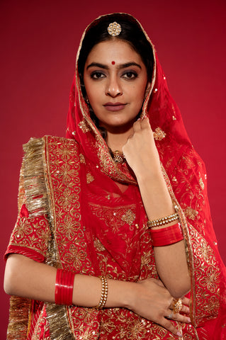 Zardozi work Bridal Rajputi Poshak