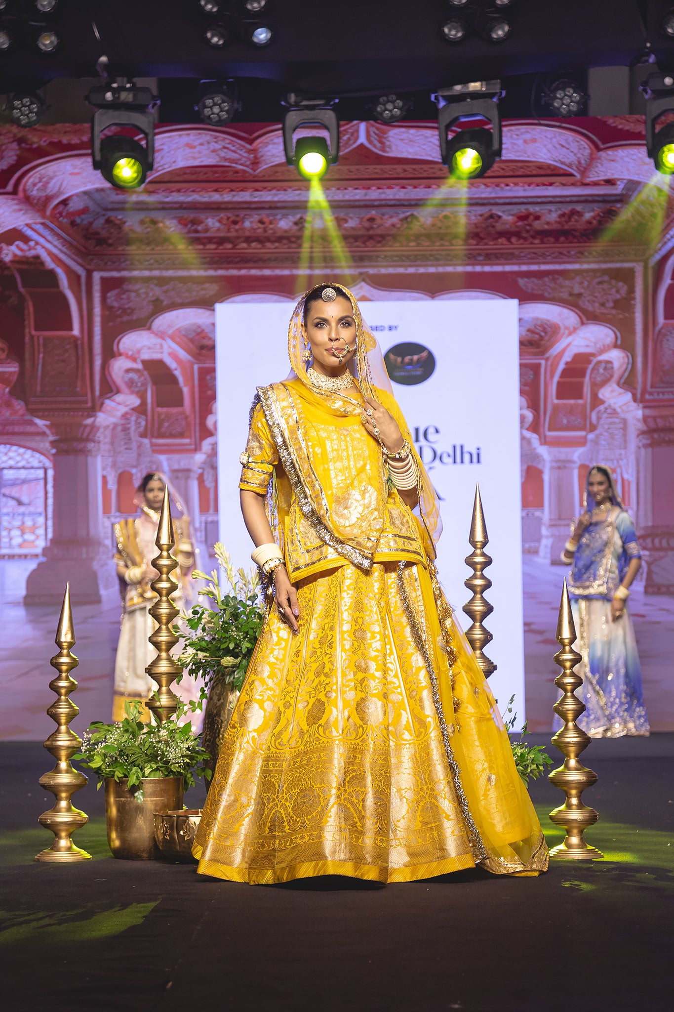 Yellow Banarsi  Zari Handwoven  Poshak (Unstitched)