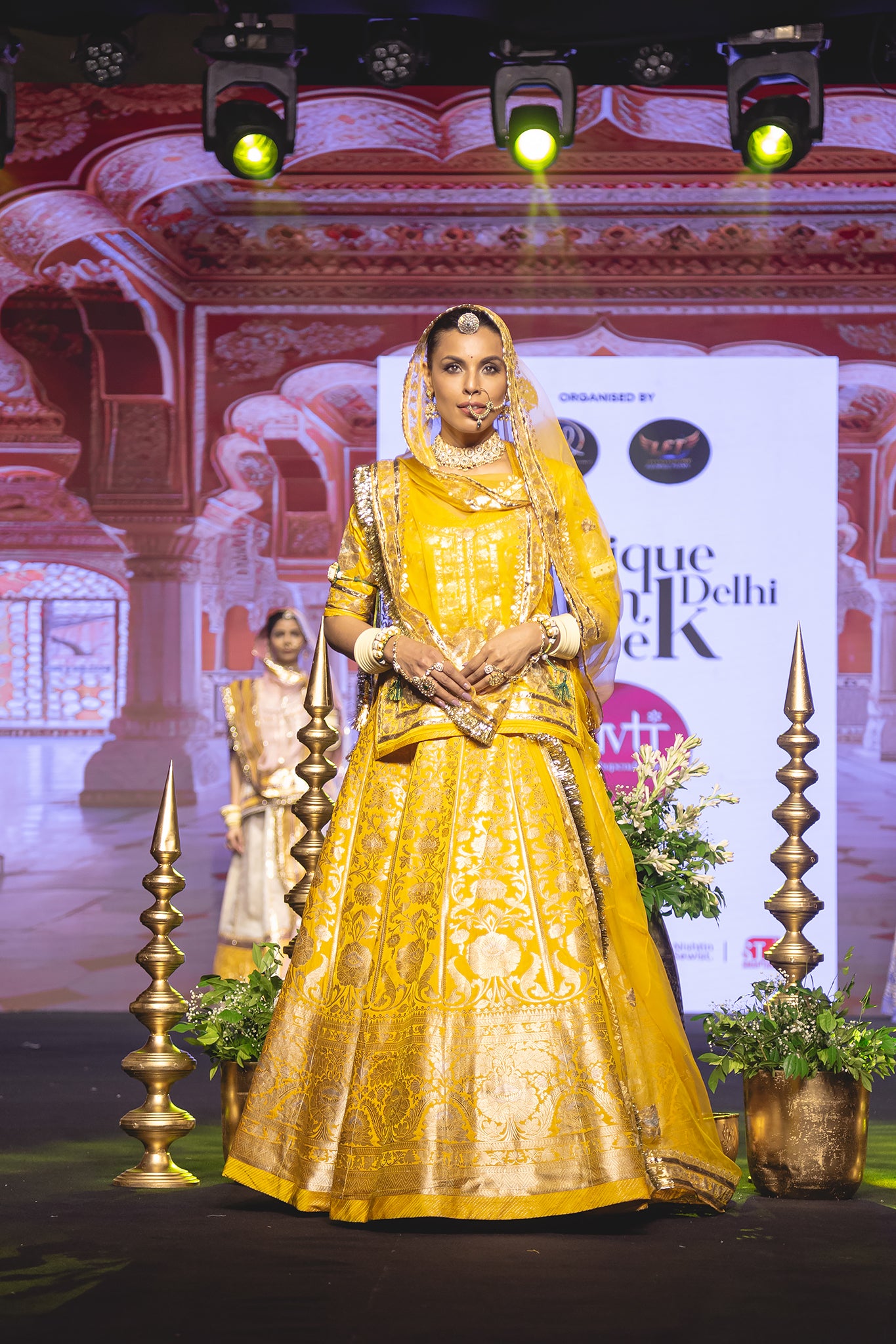 Yellow Banarsi  Zari Handwoven  Poshak (Unstitched)