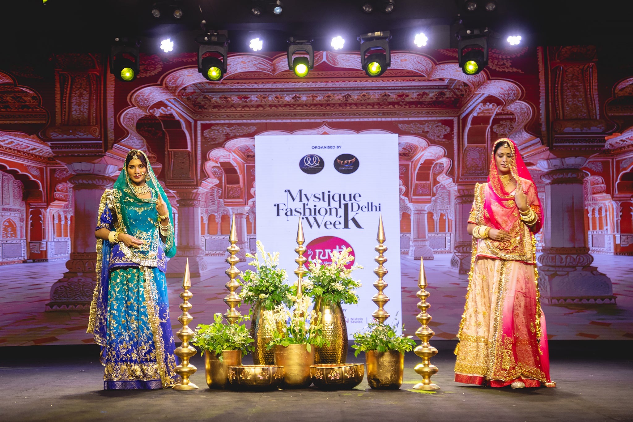 Peach Pink Shaded Pure Satin Salma Tari Dabka Handwork  Poshak With Pure Odhana  (Unstitched)