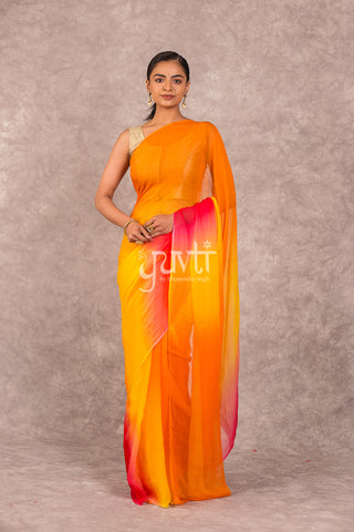 Multi colour Chiffon Saree