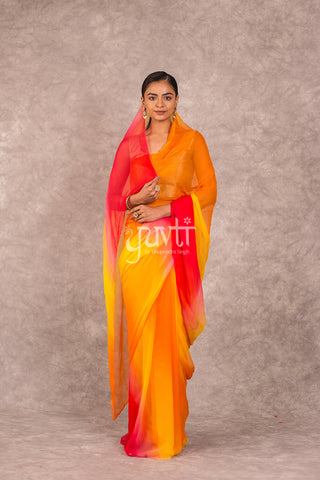 Multi colour Chiffon Saree