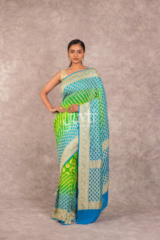 Shaded Bandhej Saree