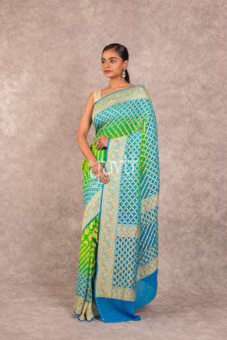 Shaded Bandhej Saree