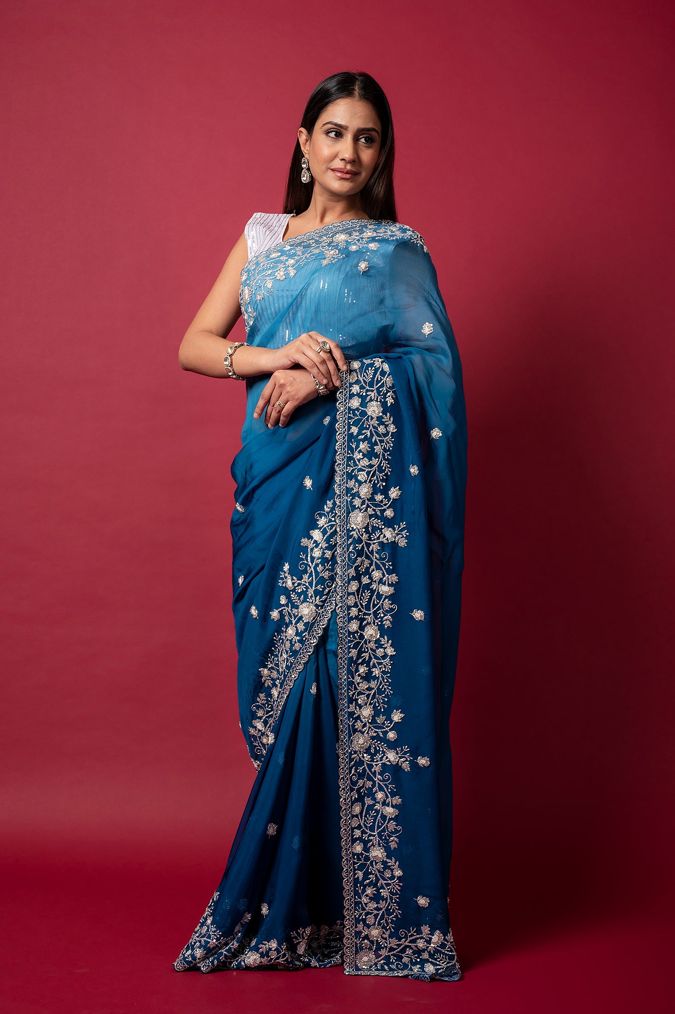Cocktail Aegean Saree