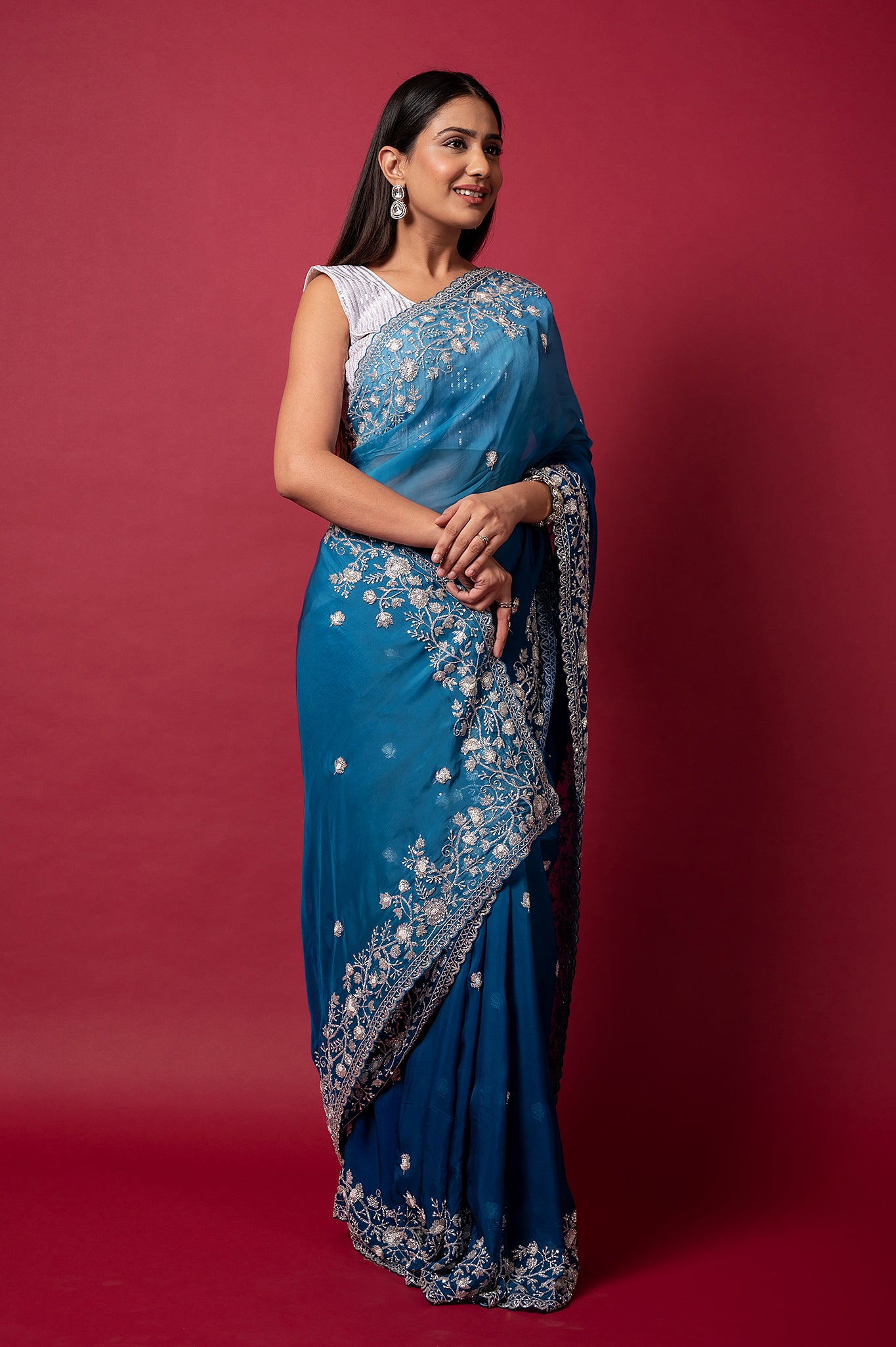Cocktail Aegean Saree