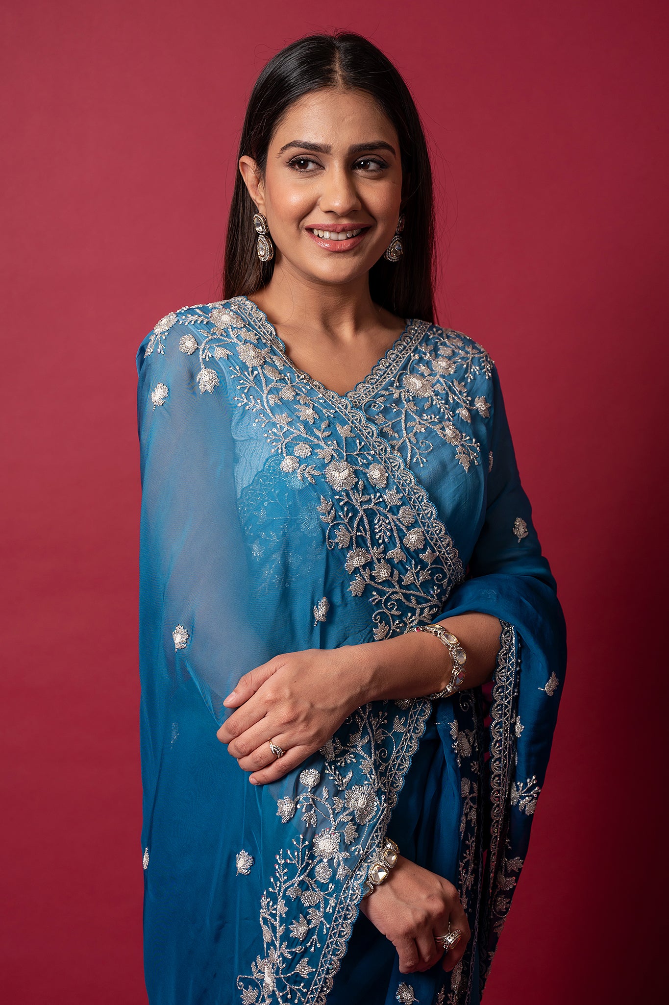 Cocktail Aegean Saree