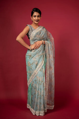 Cocktail Pastel Saree