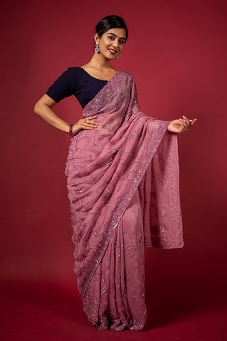 Cocktail Rose 048 Saree