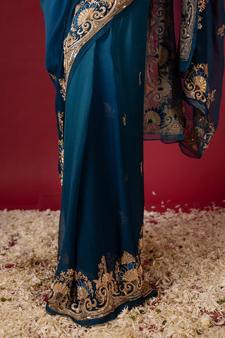 Pure Chiffon Work Saree