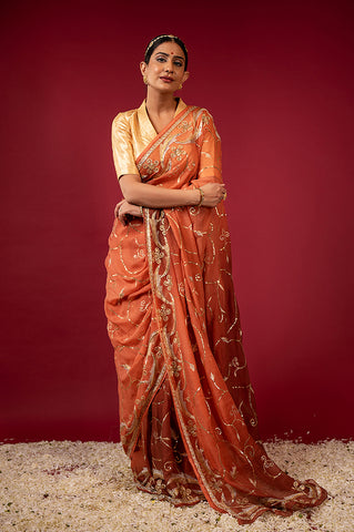 Pure Chiffon Work Saree