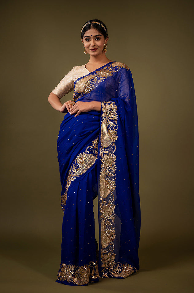 Pure Chiffon Work Saree