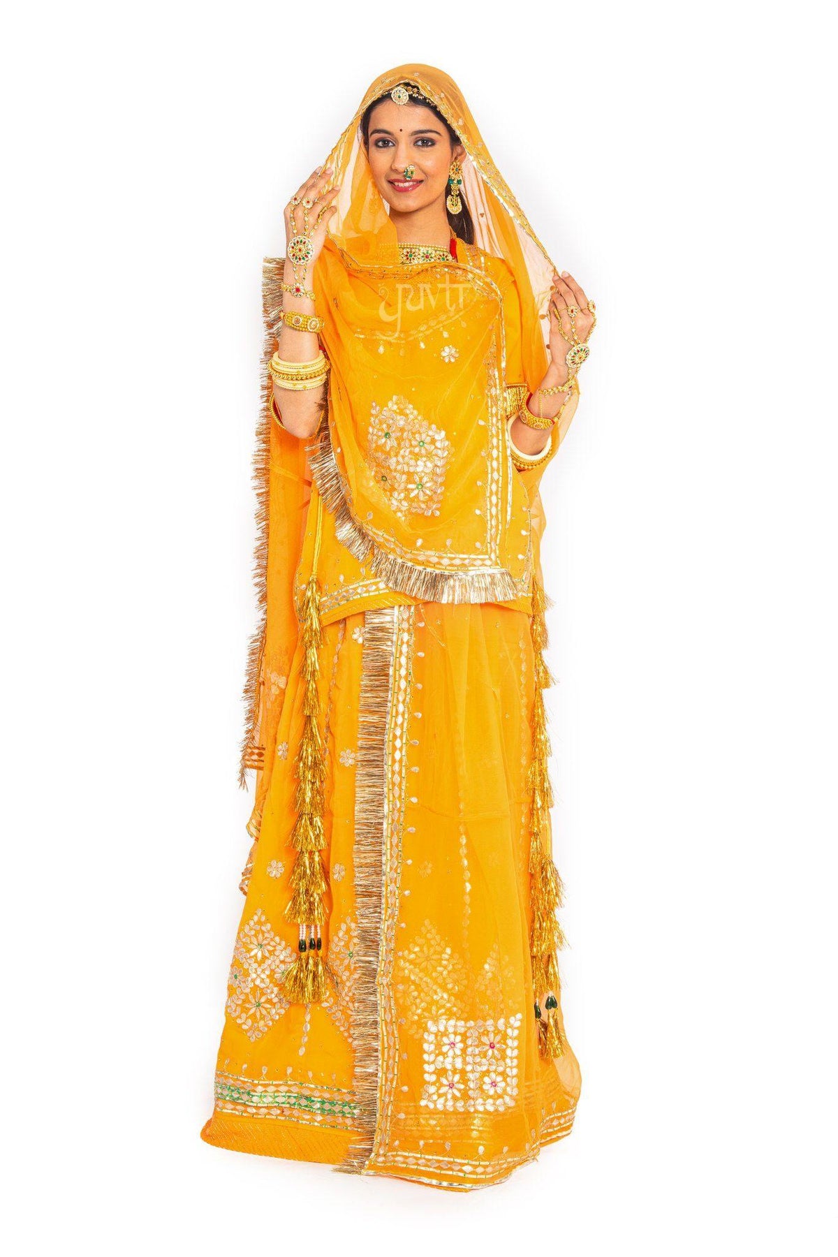 Gold Yellow Gota Patti Poshak - Yuvti