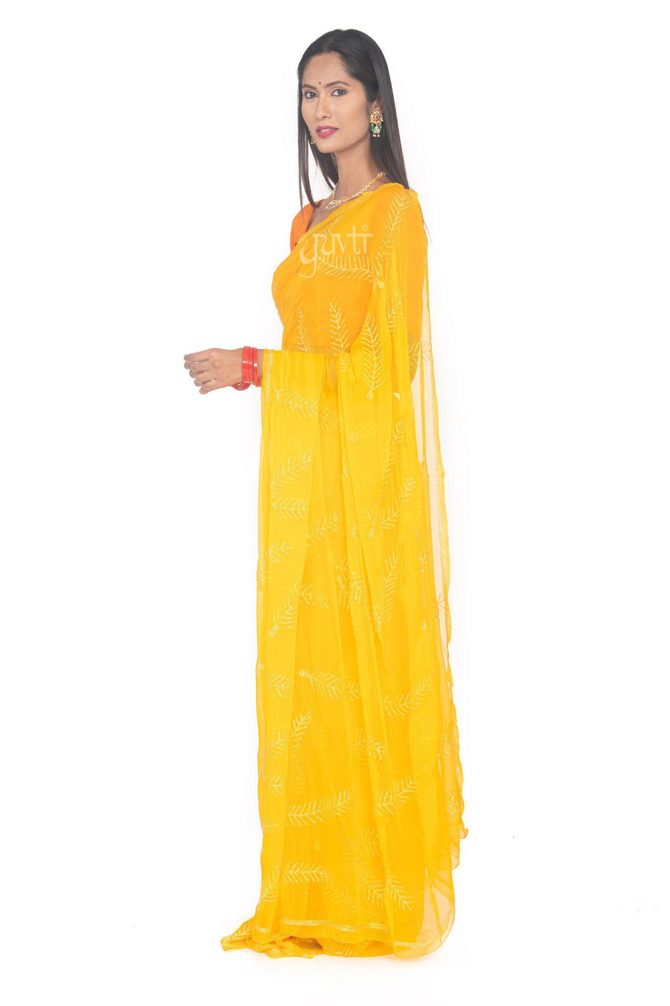 Katori Viscose Chiffon Work Saree - Yuvti