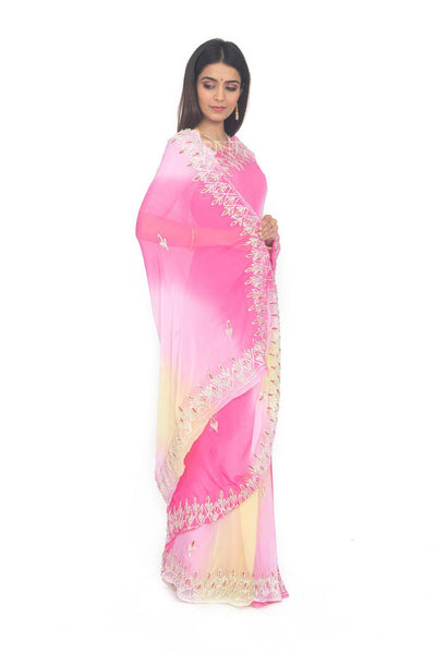 Sikhiya Viscose Chiffon Work Saree - Yuvti