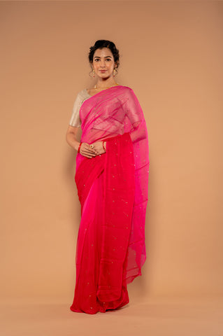 Gota Patti Bandej Saree